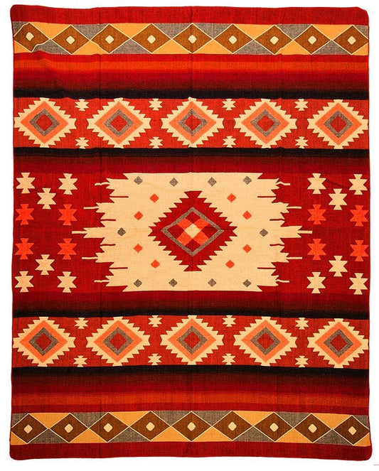 Quilotoa Red Alpaca Native Blanket