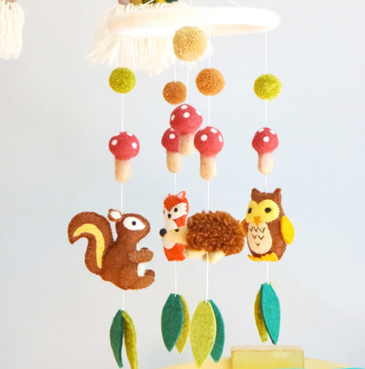 Handmade Felt Woodland Mobile