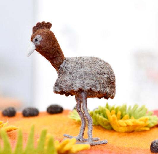 Handmade Felt Emu