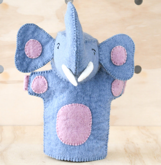 Blue Elephant Hand Puppet