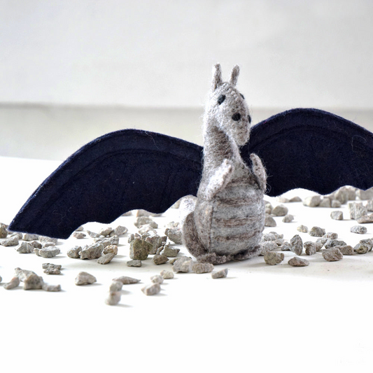 Felt Dragon Blue Grey