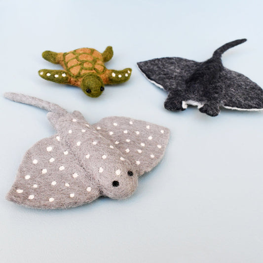 Sea Creature Set Manta Ray Eagle Ray Sea Turtle