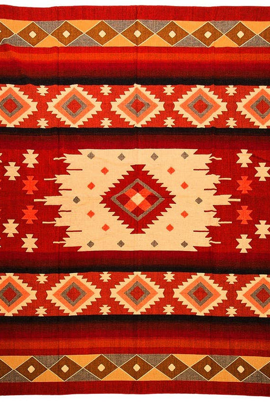 Quilotoa Red Alpaca Native Blanket