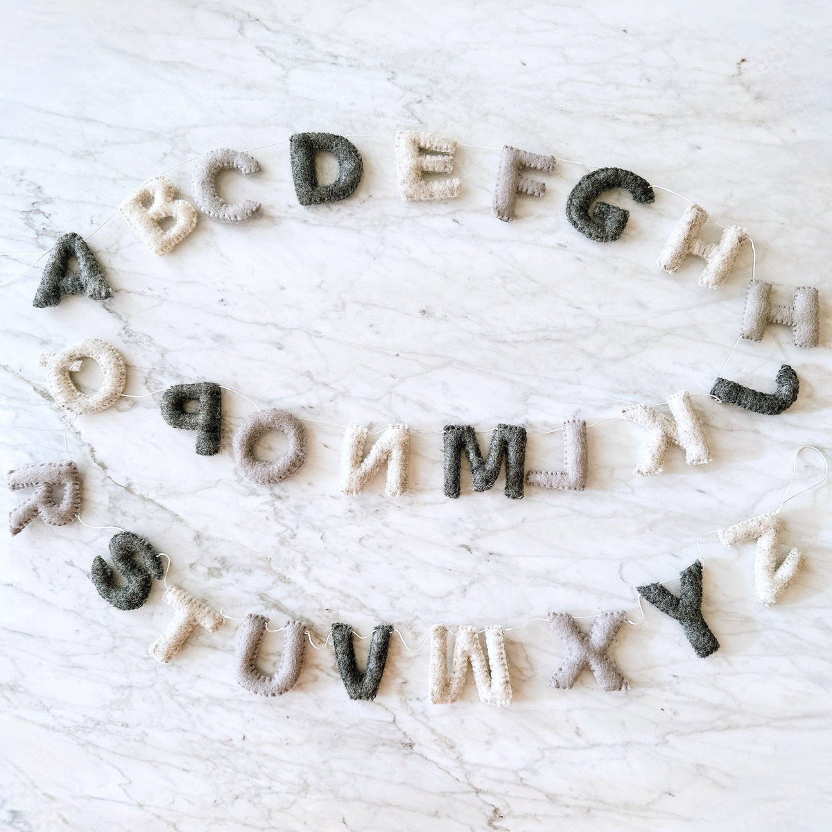 ABC Alphabet Banner Kids Room Garland 75": Rainbow