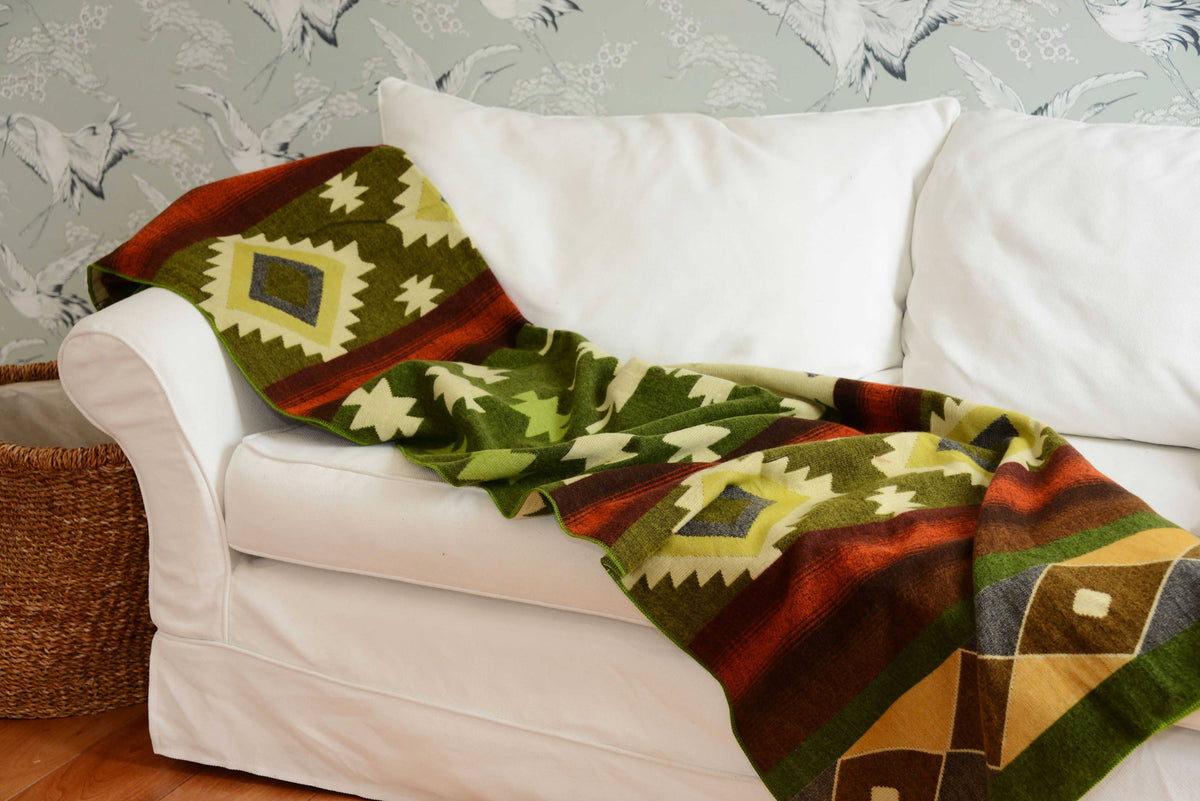 Mini Alpaca Blanket - Quilotoa Green - 110x185cm