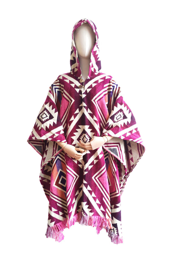 Poncho Entente Pink