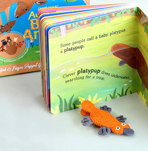 Australian Baby Animals Book and Finger Puppet Set