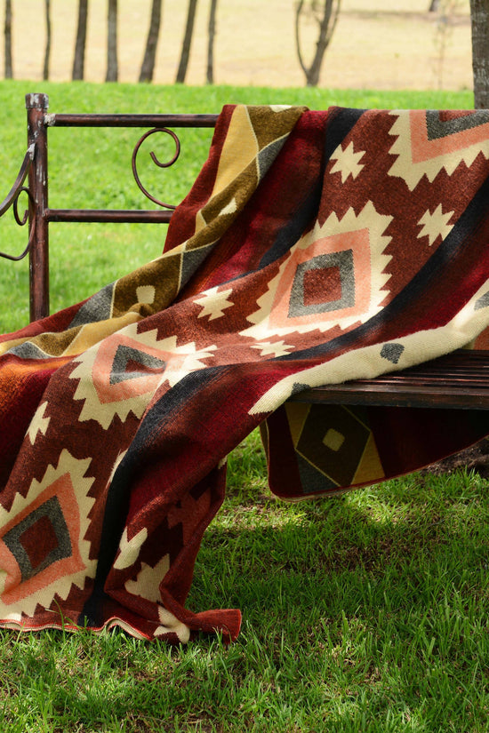 Mini Alpaca Blanket - Quilotoa Red - 110x185cm