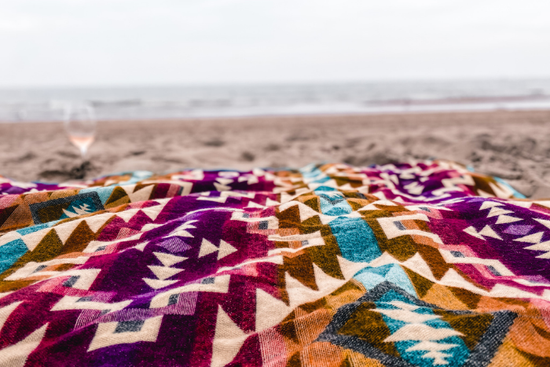 Wool Alpaca Native Blanket Chimborazo Pink