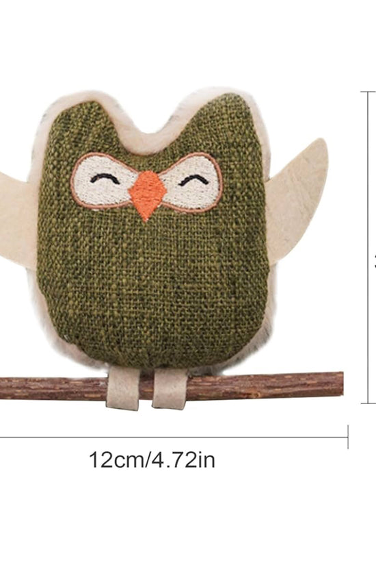 Catnip plus Silvervine stick Ollie the Owl