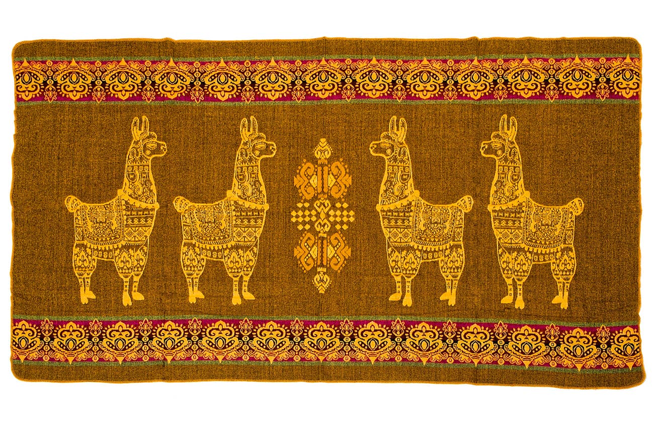 Mini Alpaca Blanket - Alpaca Yellow - 110x185cm