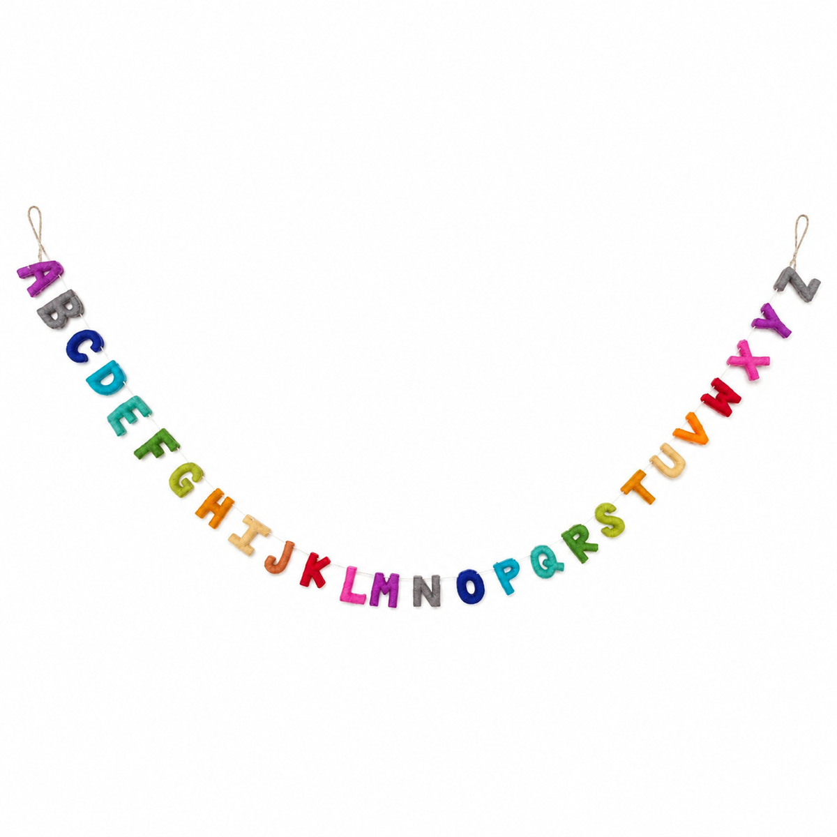 ABC Alphabet Banner Kids Room Garland 75": Rainbow