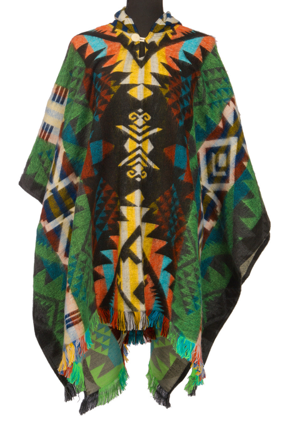 Poncho Waorani Green