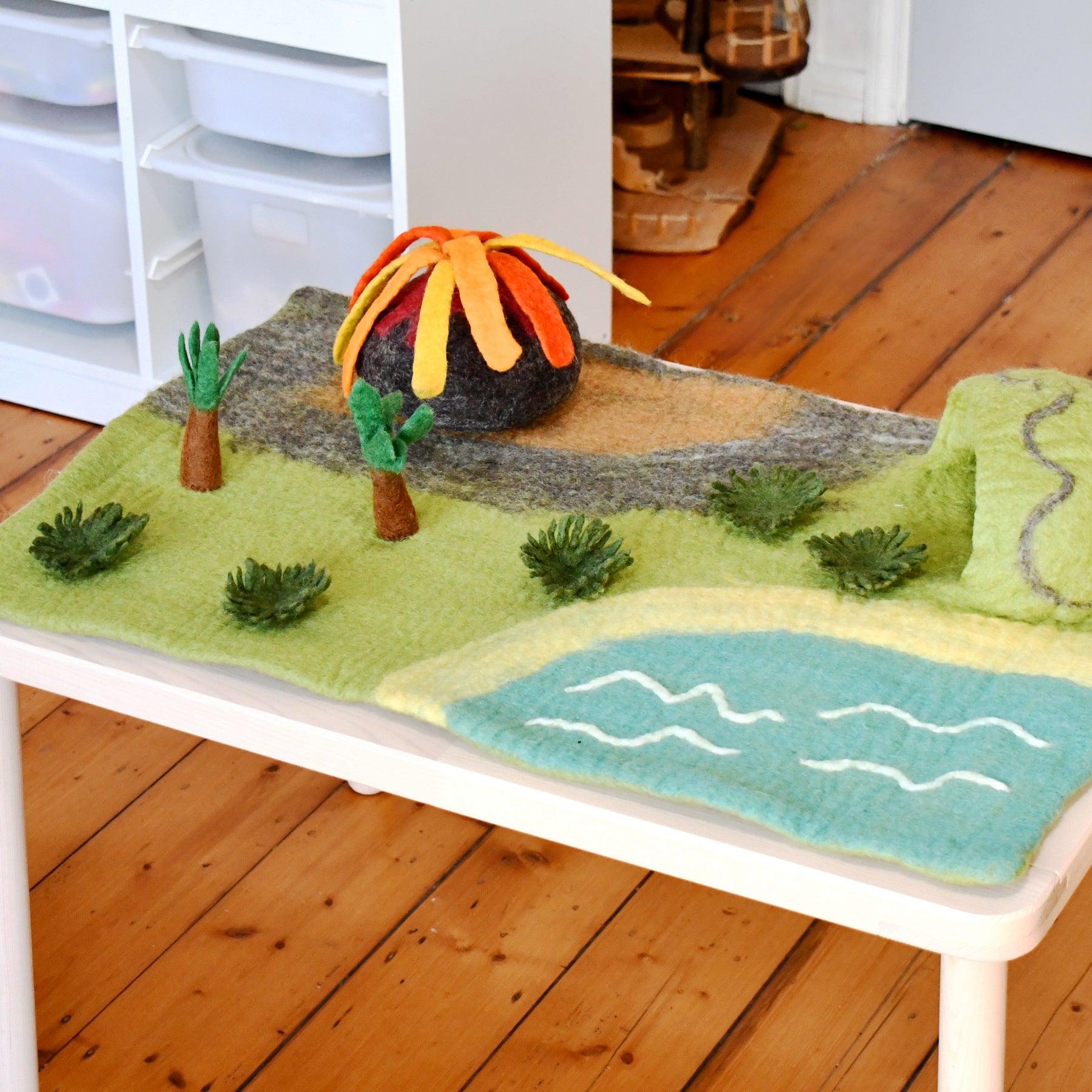 Dinosaur Land With Volcano Playscape - Large