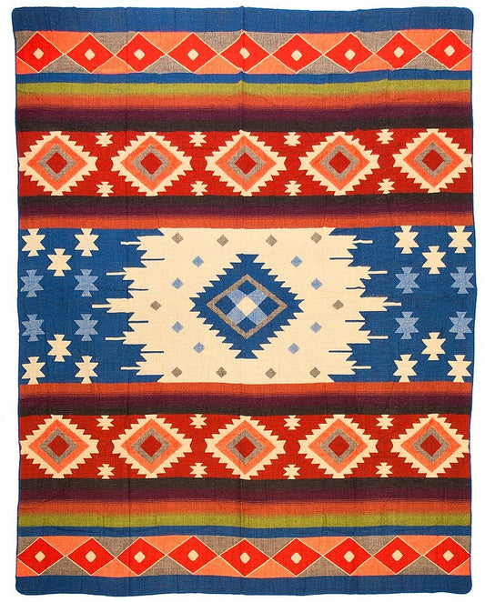 Alpaca Blanket - Quilotoa Blue - 190x225cm