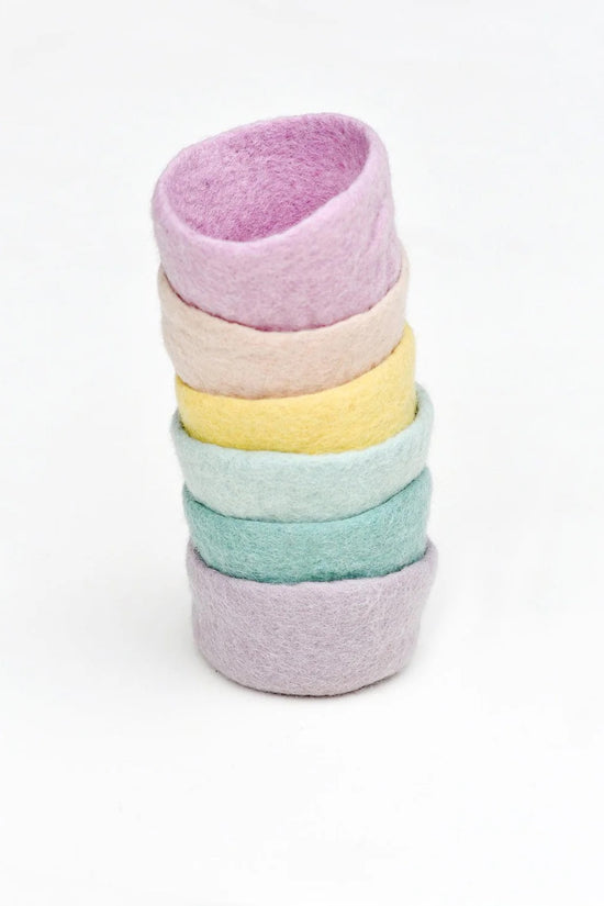 Pastel Felt Bowls - Various Colours