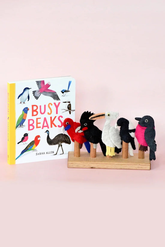 Busy Beaks Book and Finger Puppet Set