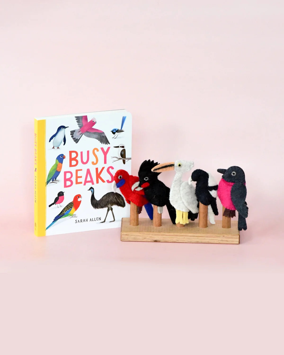 Busy Beaks Book and Finger Puppet Set