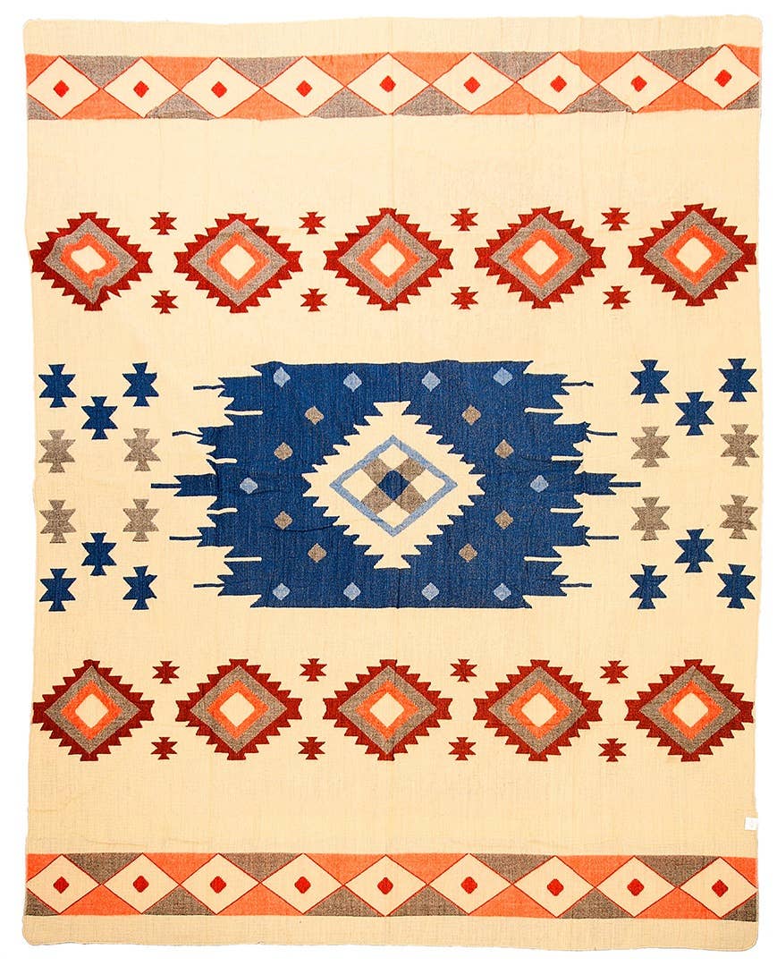 Alpaca Blanket - Quilotoa Blue - 190x225cm