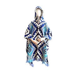 Poncho Entente Blue