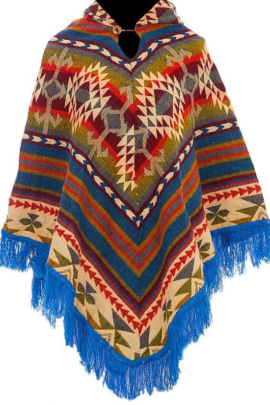 Poncho Triangle Blue