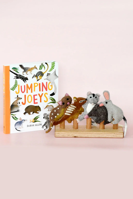 Jumping Joeys Book and Finger Puppet Set