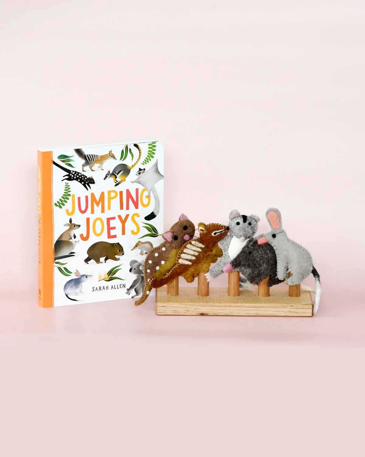 Jumping Joeys Book and Finger Puppet Set