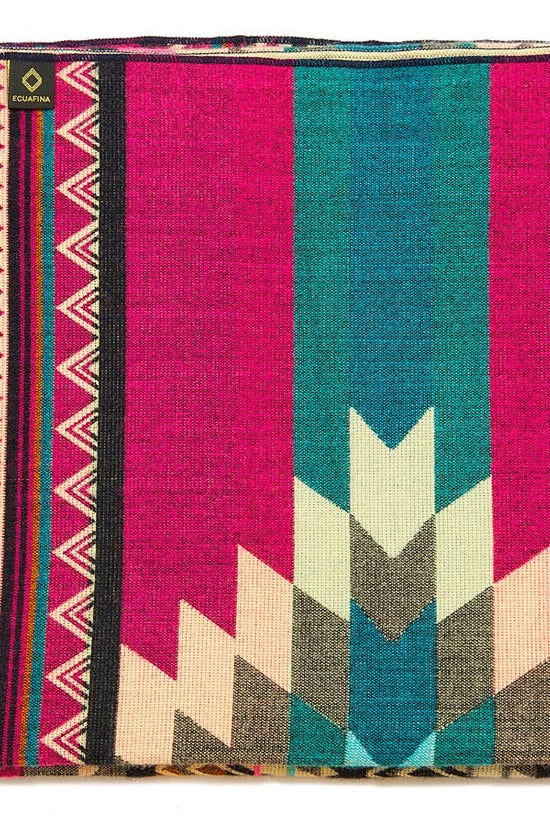 Wool Antisana Pink Alpaca Native Blanket