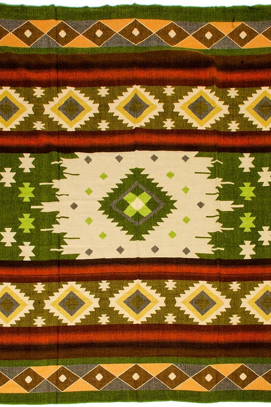 Quilotoa Green Alpaca Native Blanket