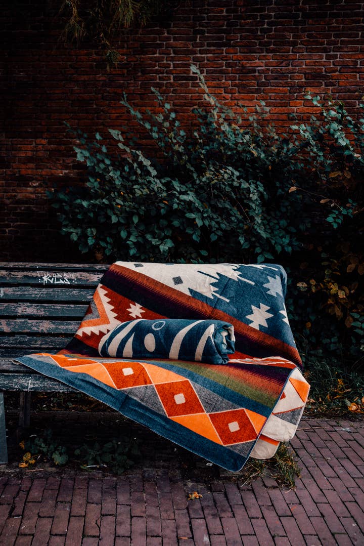 Alpaca Blanket - Quilotoa Blue - 190x225cm