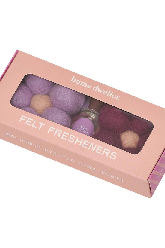 Amber & Lavender Felt Flower Fresheners