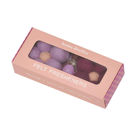 Amber & Lavender Felt Flower Fresheners