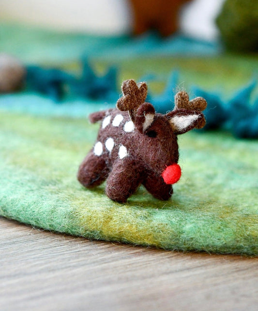 Wool Handmade Small Reindeer