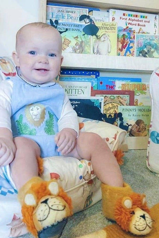 Soft Leopold Lion Slippers for Children