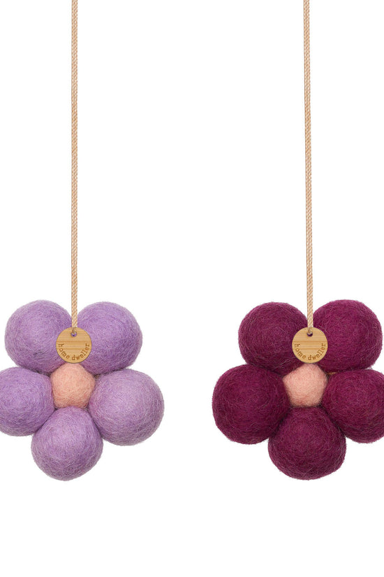 Amber & Lavender Felt Flower