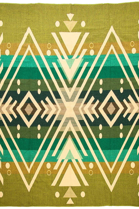 Handmade Alpaca Native Blanket Imbabura Green