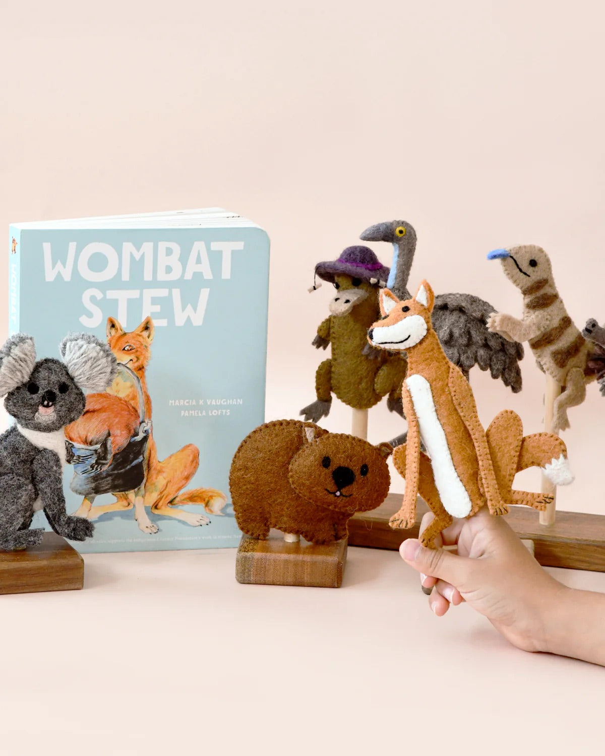 Wombat Stew Finger Puppet Set