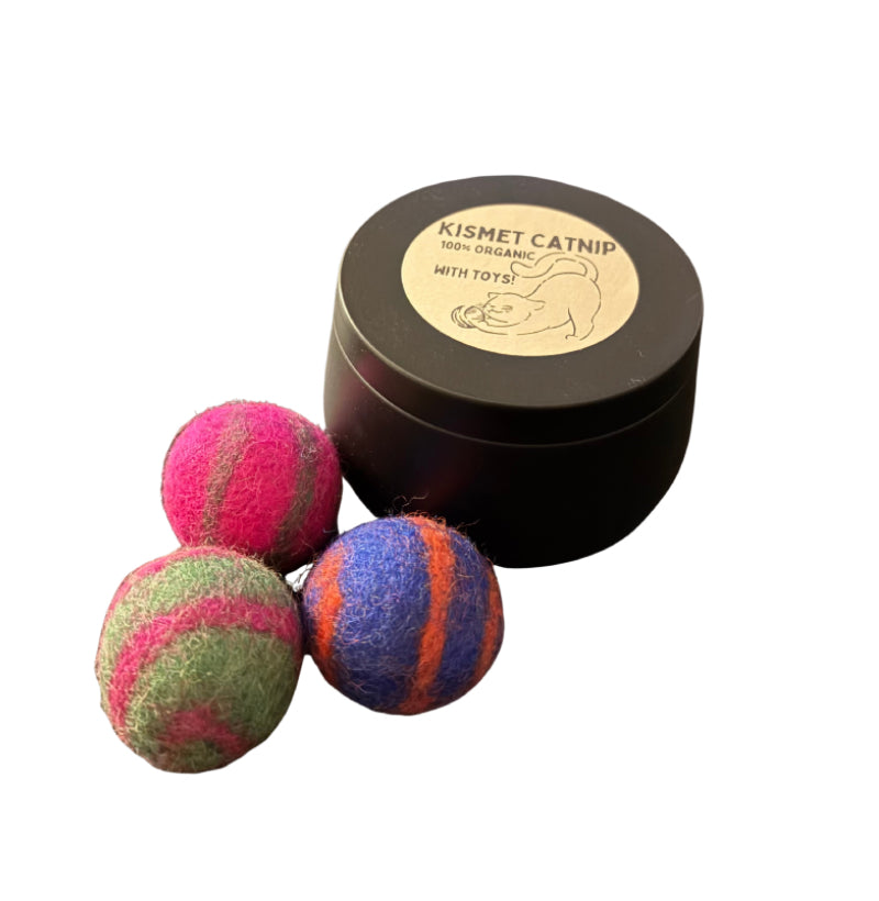 Cat Toy Swirly Balls with Organic Catnip