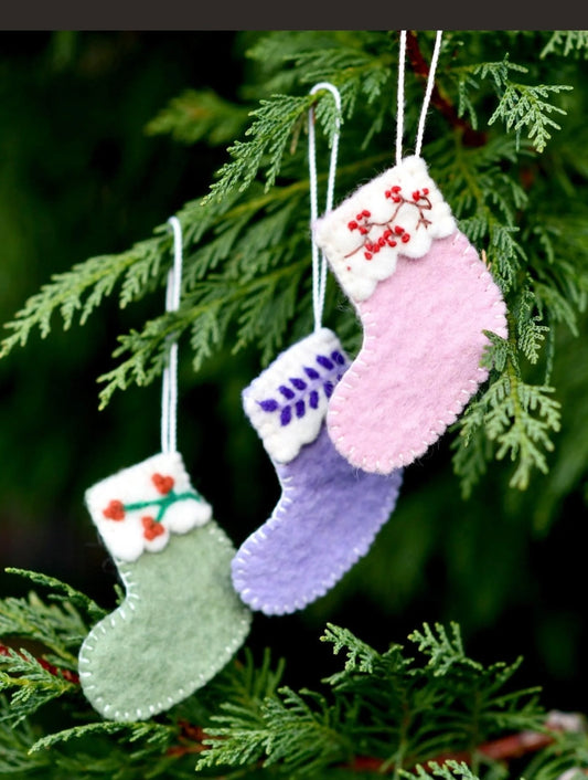 Handcrafted Organic Felt Stockings