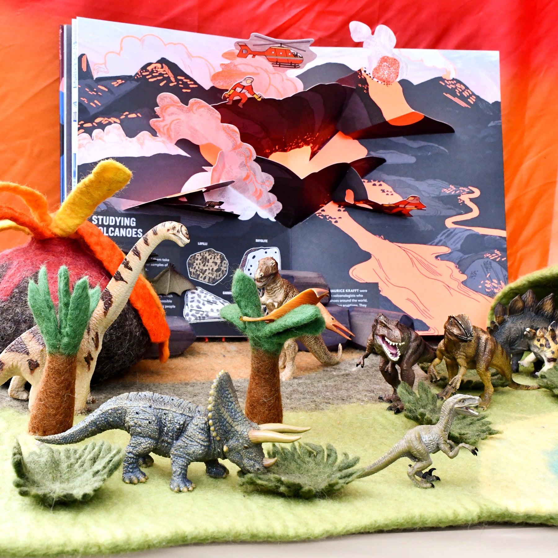 Dinosaur Land With Volcano Playscape - Large