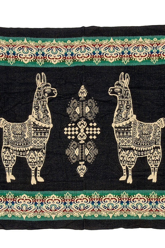 Mini Alpaca Blanket - Alpaca Blue Black - 110x185cm