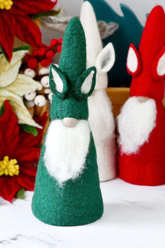 Wool Christmas Tree Toppers in Green