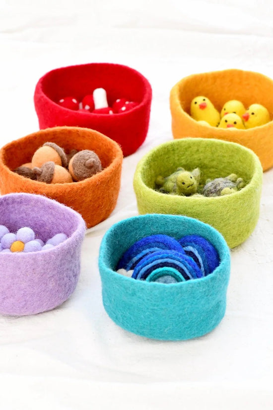 Bright Felt Bowls - Various Colours