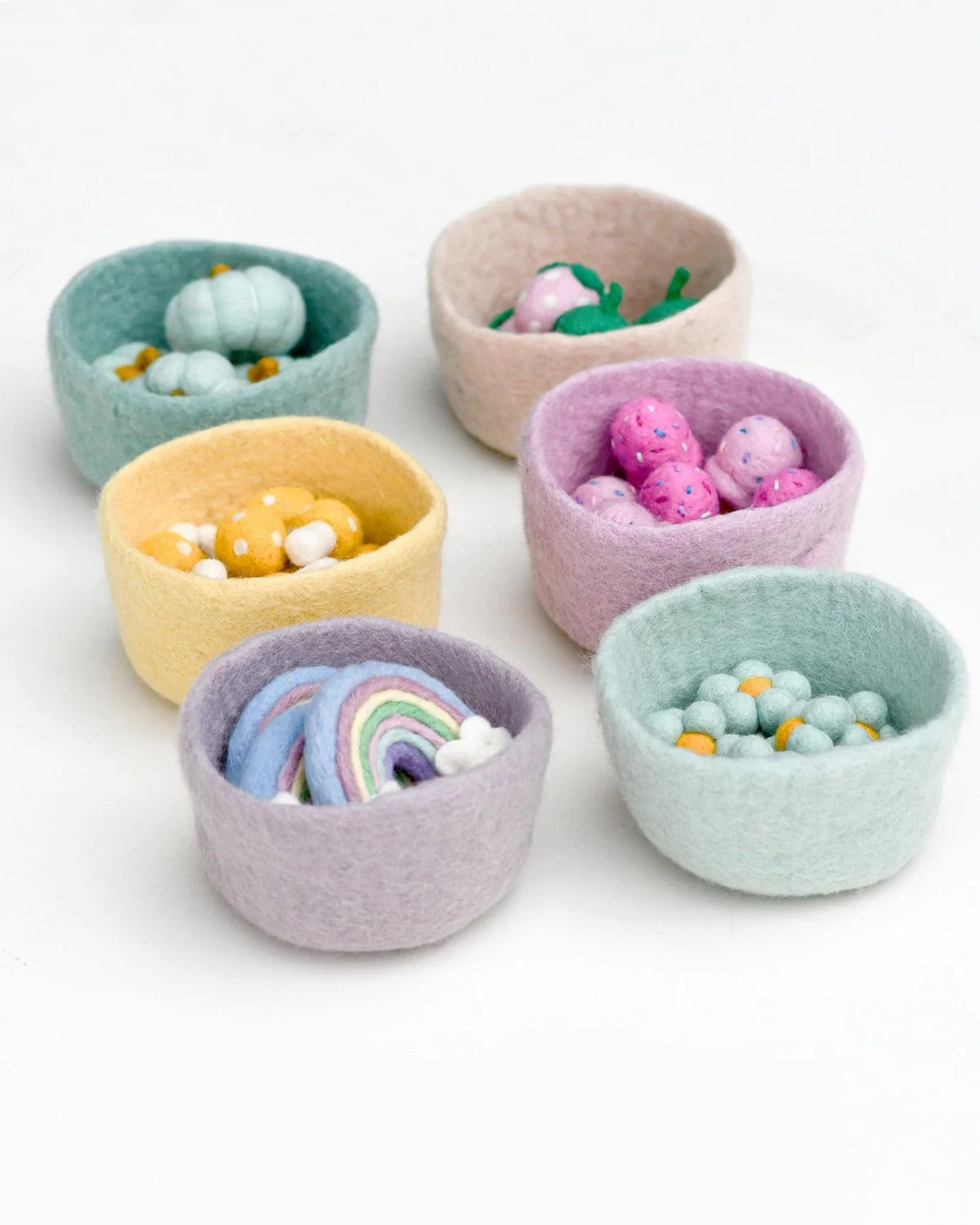 Pastel Felt Bowls - Various Colours