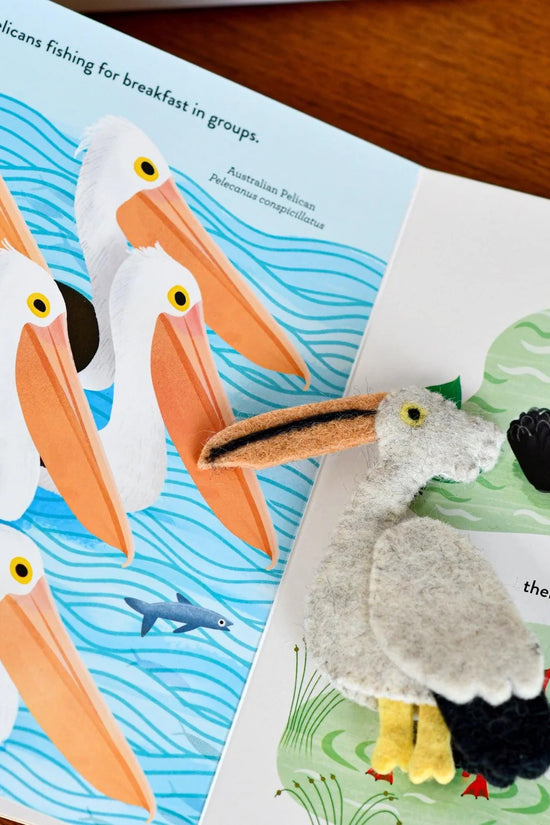 Busy Beaks Book and Finger Puppet Set