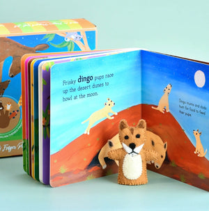 Australian Baby Animals Book and Finger Puppet Set