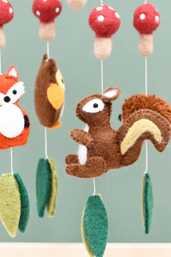 Wool Felt Woodland Nursery Mobile