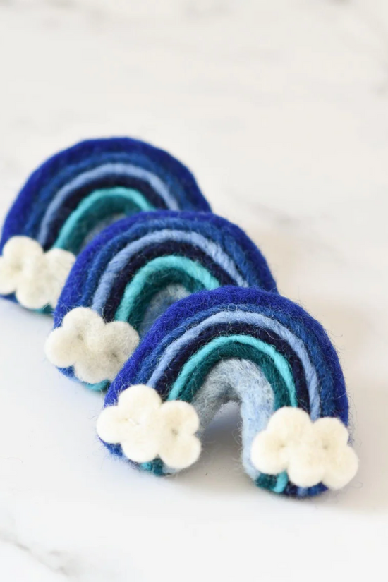 Blue Felt Rainbow