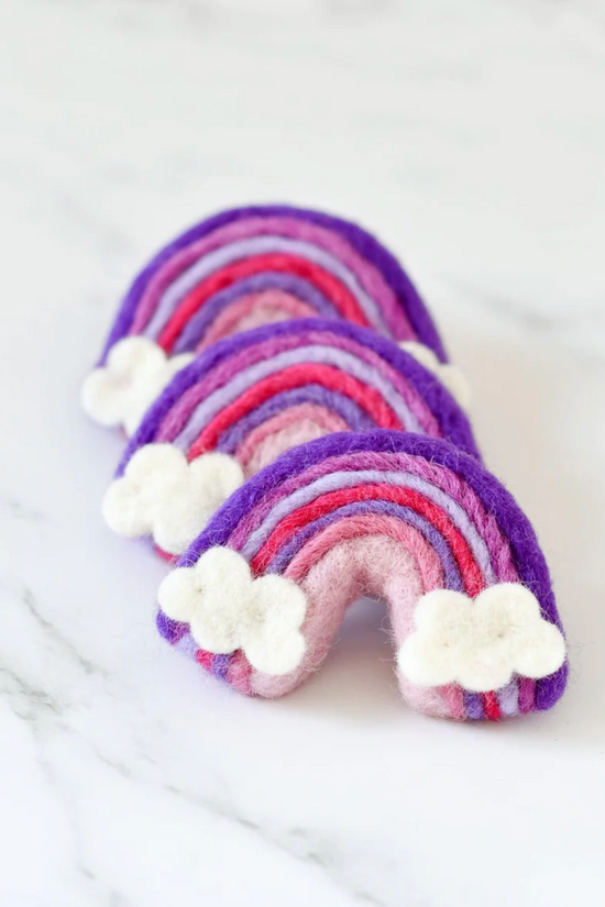 Purple and Pink Felt Rainbow