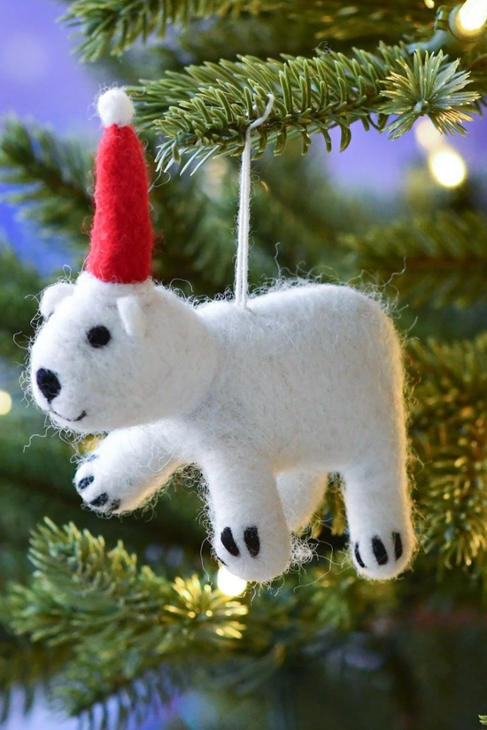 Christmas Felt Polar Bear